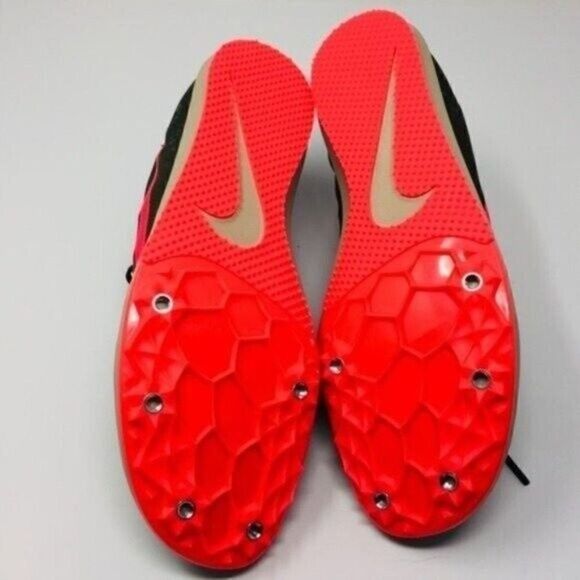 Nike Zoom Rival D 10 track spike cleats unisex BoxG Army green pink US 9.5 - Picture 5 of 6